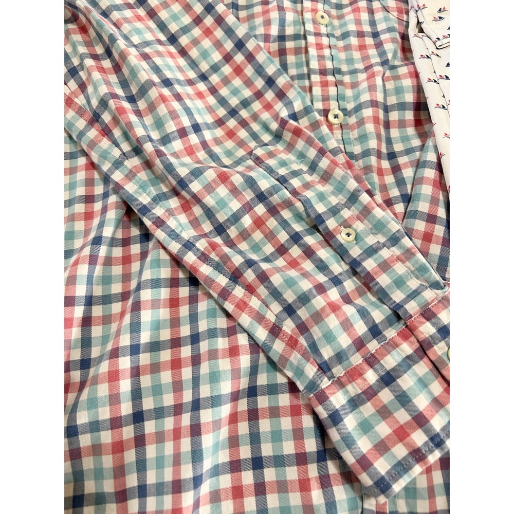 Vineyard Vines‎ Shirt Bundle/2 Mens M Multicolor Plaid Tucker & Sailboat Polo - Picture 8 of 16